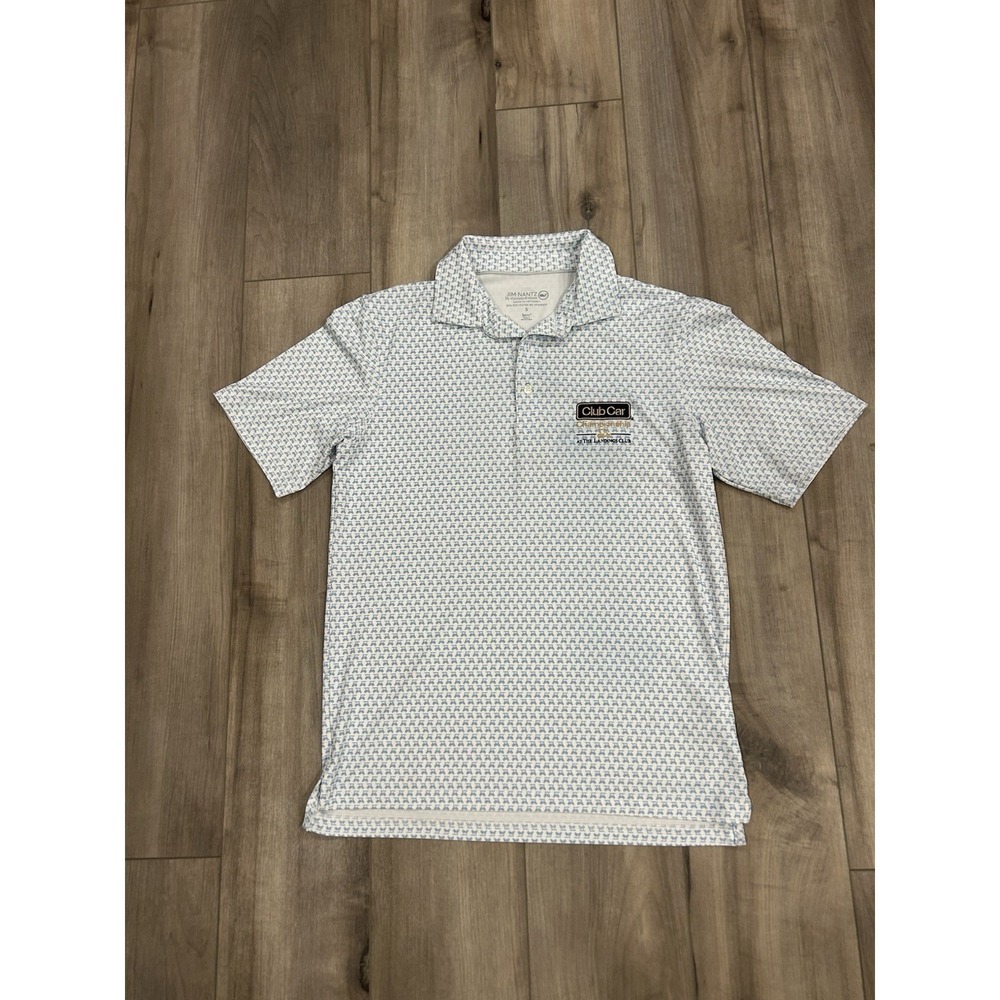 Vineyard Vines Jim Nantz Polo Shirt Performance Golf Cart Print Mens S Club Car